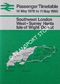 Book cover of Passenger Timetable - Southwest London, West-Surrey, Hants, Isle of Wight, Dorset, 14 May 1979 to 11 May 1980 by British Railways Southern Region